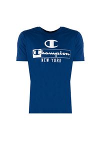 Champion T-shirt | 217997 | Mężczyzna | Niebieski. Okazja: na co dzień. Kolor: niebieski. Materiał: bawełna. Wzór: nadruk. Styl: casual, elegancki #3
