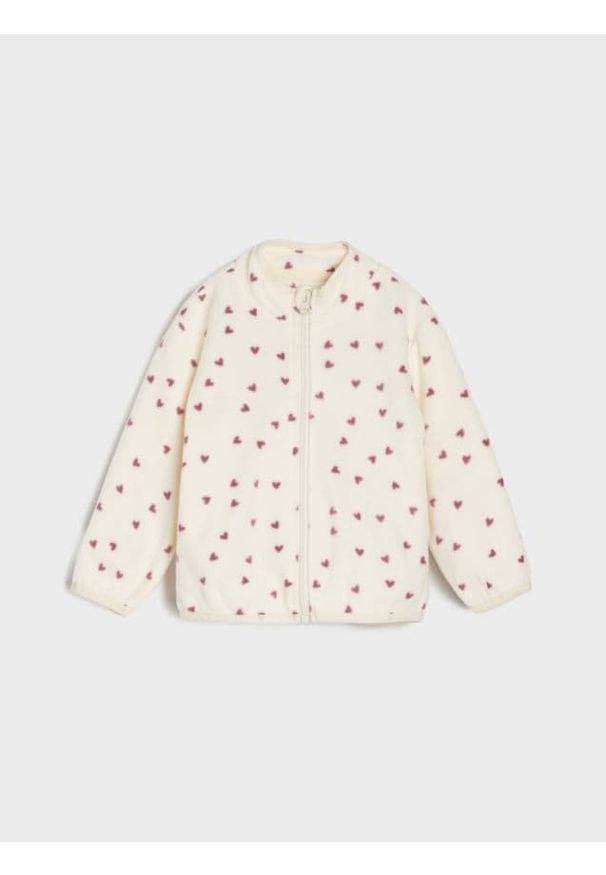 Sinsay - Bluza rozpinana - kremowy. Kolor: kremowy