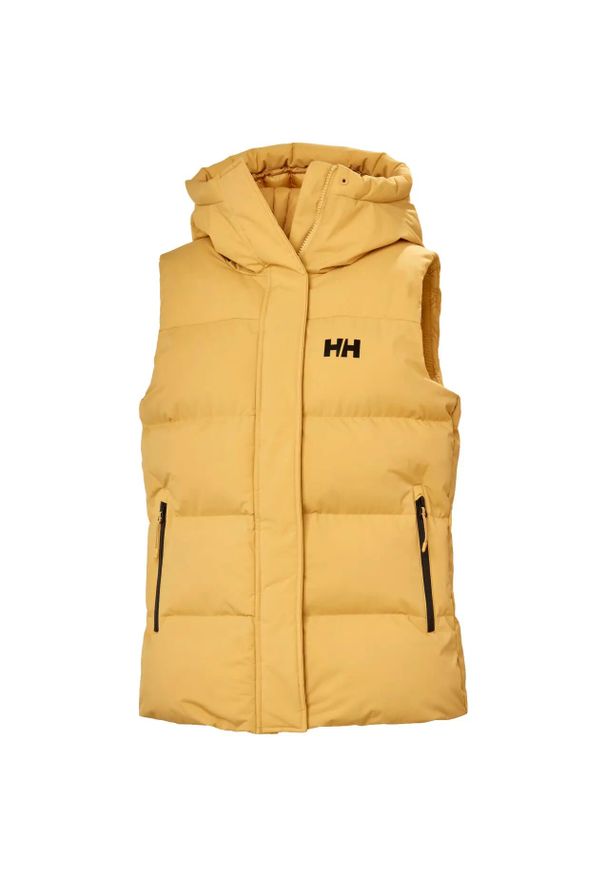 Damska kurtka bez rękawów Helly Hansen Adore. Kolor: beżowy, wielokolorowy, żółty. Materiał: puch. Długość rękawa: bez rękawów