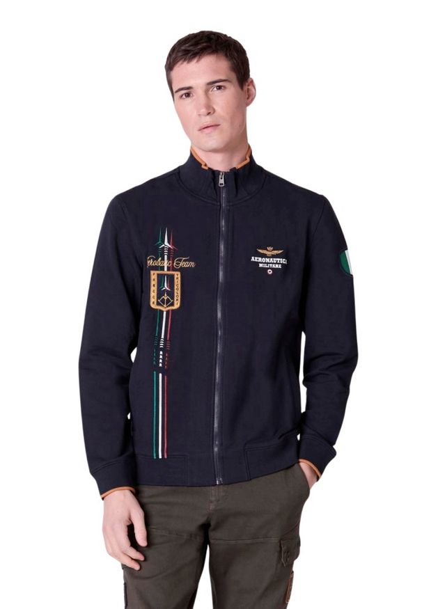 Aeronautica Militare - AERONAUTICA MILITARE Granatowa bluza męska Embroidered Frecce Tricolori, Rozmiar XXL. Kolor: niebieski
