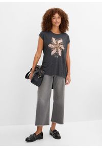 bonprix - T-shirt z miękkiej mieszanki wiskozy. Kolor: czarny. Materiał: materiał, wiskoza. Długość: długie #3