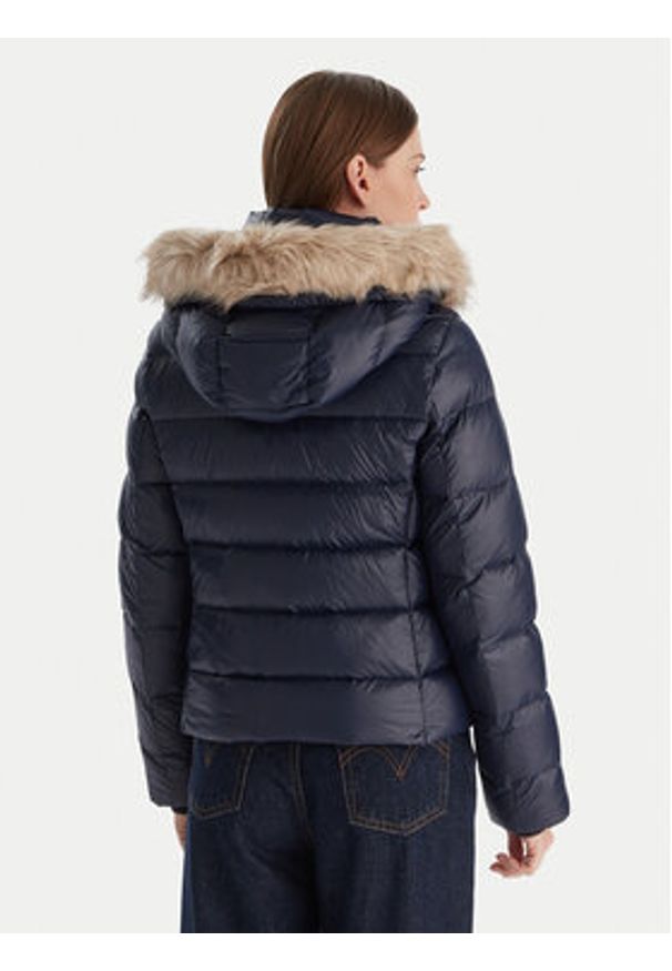 TOMMY HILFIGER - Tommy Hilfiger Kurtka puchowa WW0WW47354 Granatowy Slim Fit. Kolor: niebieski. Materiał: syntetyk