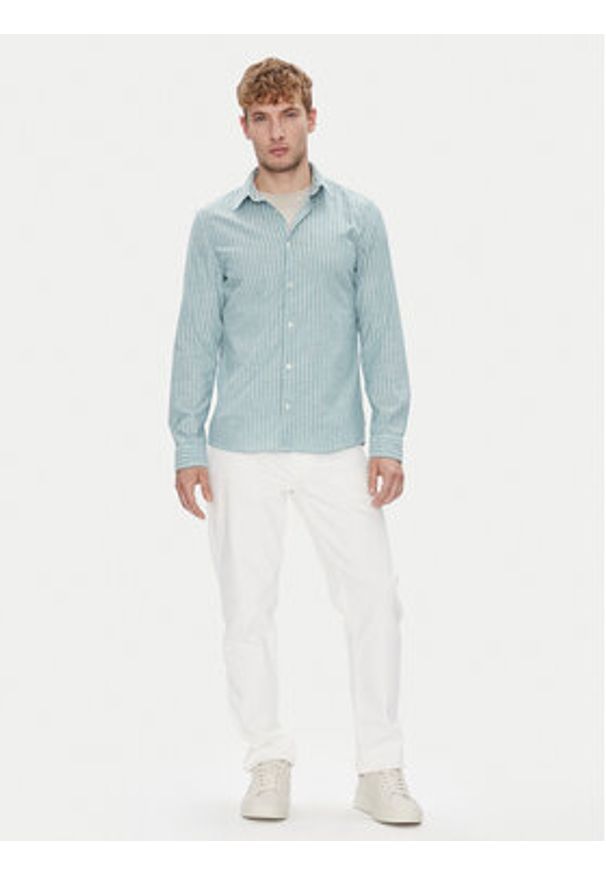 Marc O'Polo Koszula 526 7210 42358 Zielony Slim Fit. Typ kołnierza: polo. Kolor: zielony. Materiał: bawełna
