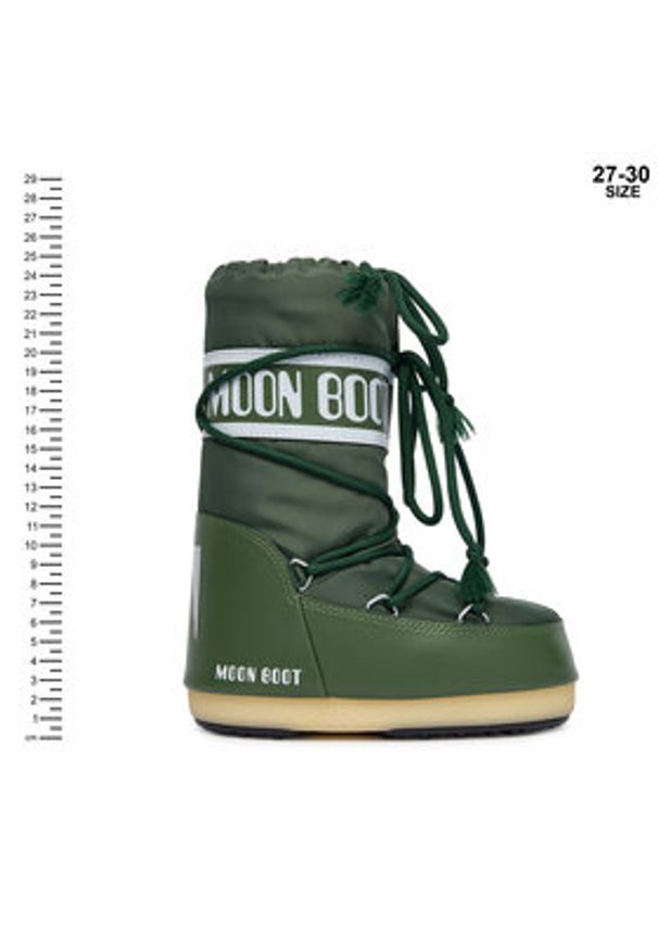 Moon Boot Śniegowce Mb Icon Nylon 80D1400440 S Zielony. Kolor: zielony. Materiał: skóra