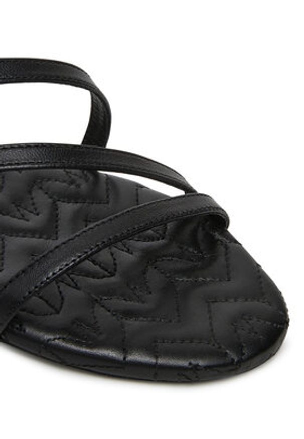 Patrizia Pepe Sandały 8X0095/L048 Czarny. Kolor: czarny. Materiał: skóra