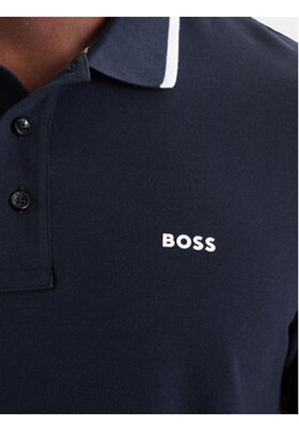 BOSS Polo Parlay 190 50494697 Granatowy Regular Fit. Typ kołnierza: polo. Kolor: niebieski. Materiał: bawełna