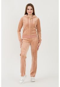 Juicy Couture - JUICY COUTURE Beżowa damska bluza Robertson Gold Hoodie, Rozmiar M. Kolor: beżowy #5