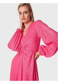 ROTATE Sukienka koktajlowa Sequins RT1959 Różowy Regular Fit. Kolor: różowy. Materiał: syntetyk. Styl: wizytowy #2
