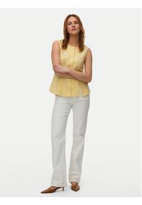 Vero Moda Kamizelka Selma 10345675 Żółty Regular Fit. Kolor: żółty. Materiał: bawełna #5