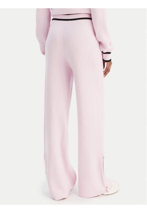 Liu Jo Sport Spodnie dzianinowe TF5252 MS59L Różowy Relaxed Fit. Kolor: różowy. Materiał: wiskoza. Styl: sportowy