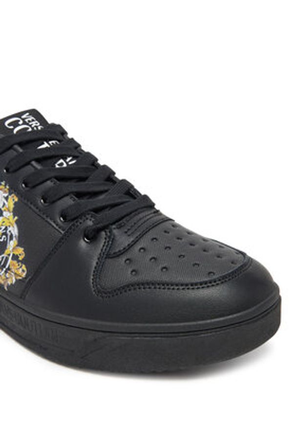 Versace Jeans Couture Sneakersy 78YA3SJ1 Czarny. Kolor: czarny. Materiał: skóra