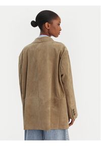 Weekend Max Mara Marynarka Cedro 2615441051 Khaki Relaxed Fit. Kolor: brązowy. Materiał: skóra #3