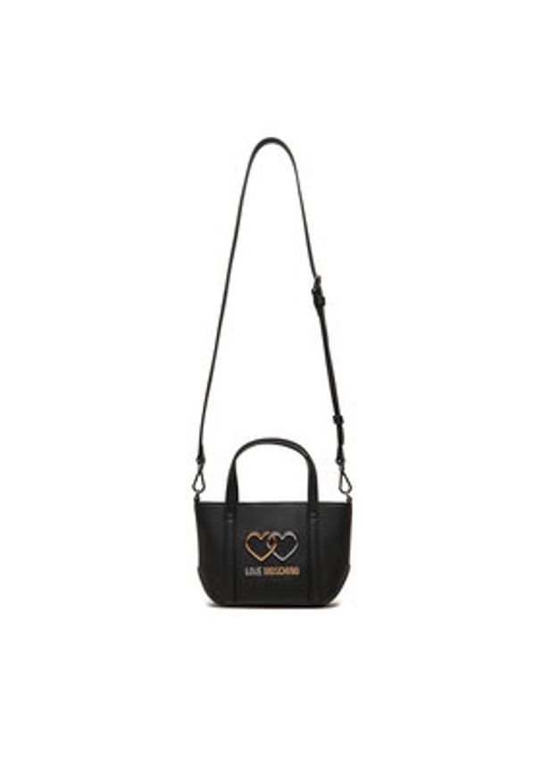 Love Moschino - LOVE MOSCHINO Torebka JC4074PP1LL1000A Czarny. Kolor: czarny. Materiał: skórzane