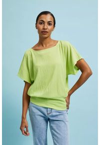 MOODO - Bluzka z okrągłym dekoltem zielona. Kolor: zielony #1