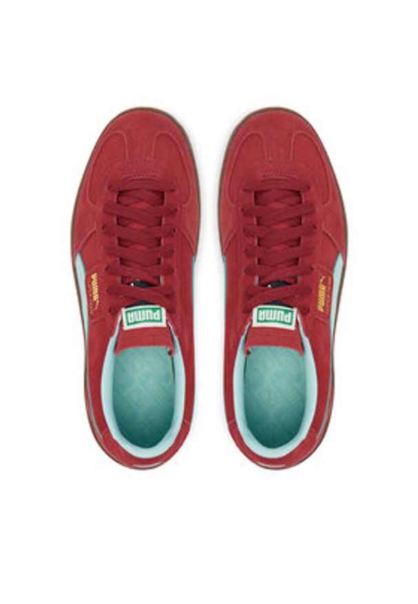 Puma Sneakersy Super Team SD 398528 08 Bordowy. Kolor: czerwony. Materiał: skóra, zamsz
