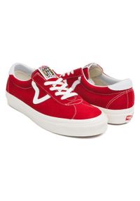 Buty do chodzenia dla dorosłych Vans Style 73 Dx zamszowe. Kolor: czerwony. Materiał: zamsz. Sport: turystyka piesza