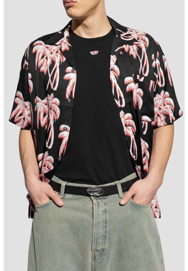 Diesel - DIESEL Czarny męski pasek B-1DR-LAYER, Rozmiar 95. Kolor: czarny