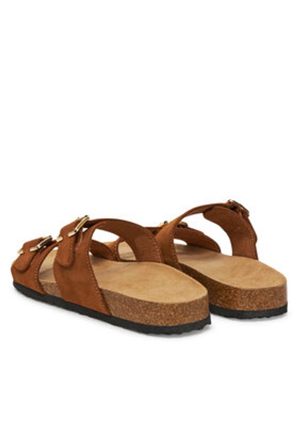 ONLY Shoes Klapki Onlmaxi-13 Pu Strap Buckle 15331392 Brązowy. Kolor: brązowy. Materiał: materiał