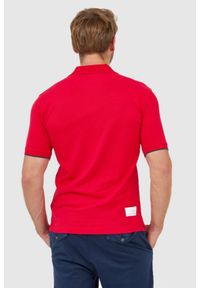 La Martina - LA MARTINA Czerwona koszulka polo z wyszywanym logo. Typ kołnierza: polo. Kolor: czerwony #2