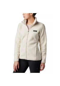 columbia - Damski sweter polarowy Columbia Panorama Full Zip. Typ kołnierza: polo. Kolor: beżowy. Materiał: polar. Sport: turystyka piesza