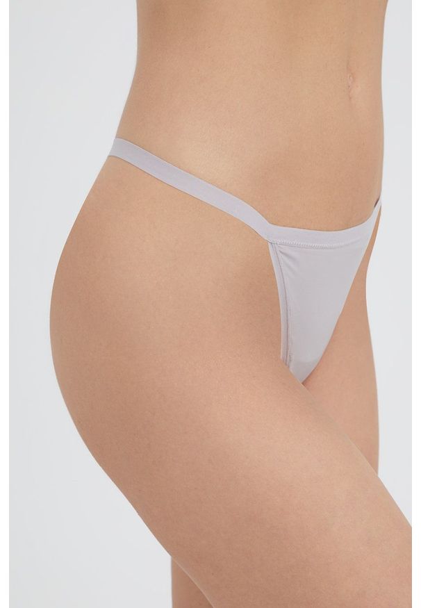 DKNY - Dkny stringi kolor szary. Kolor: szary