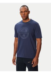 Napapijri T-Shirt S-Bollo SS 3 NP0A8BAF Granatowy Regular Fit. Kolor: niebieski. Materiał: bawełna #1