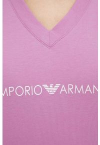 Emporio Armani Underwear t-shirt lounge bawełniany kolor fioletowy. Kolor: różowy. Materiał: bawełna #4
