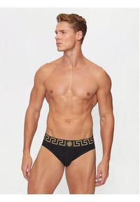 VERSACE - Versace Komplet 3 par slipów AU10327 1A10011 Czarny. Kolor: czarny. Materiał: bawełna #3