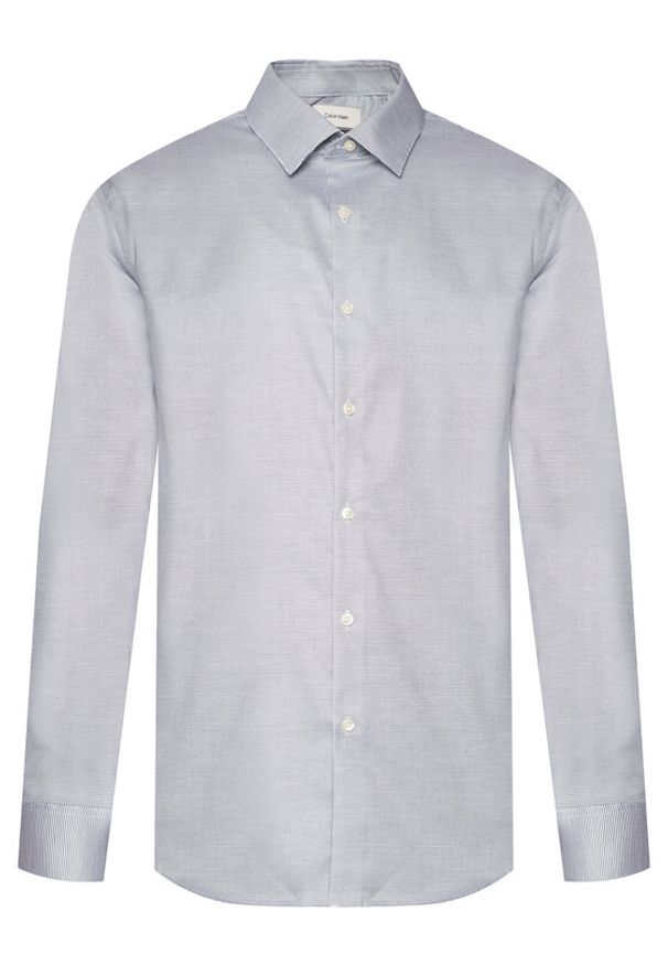 Calvin Klein Koszula LV019EU057 Niebieski Slim Fit. Kolor: niebieski. Materiał: bawełna
