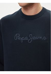 Pepe Jeans Bluza Joe Crew PM582574 Granatowy Regular Fit. Kolor: niebieski. Materiał: bawełna #4