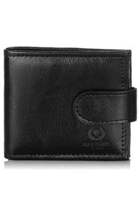 Skórzany mały portfel męski PAOLO PERUZZI GA171 czarny. Kolor: czarny. Materiał: skóra #1