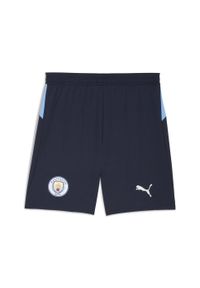 Puma - Męskie szorty Manchester City 25/26 PUMA Deep Navy Team Light Blue. Kolor: niebieski. Materiał: tkanina. Sport: fitness, piłka nożna