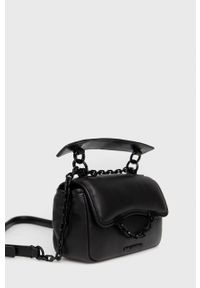 Karl Lagerfeld - Torebka skórzana. Kolor: czarny. Materiał: skórzane. Rodzaj torebki: na ramię #5