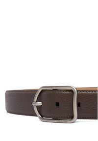 Calvin Klein Pasek Męski Round Buckle 35Mm LV04D7024G Brązowy. Kolor: brązowy. Materiał: skóra #3