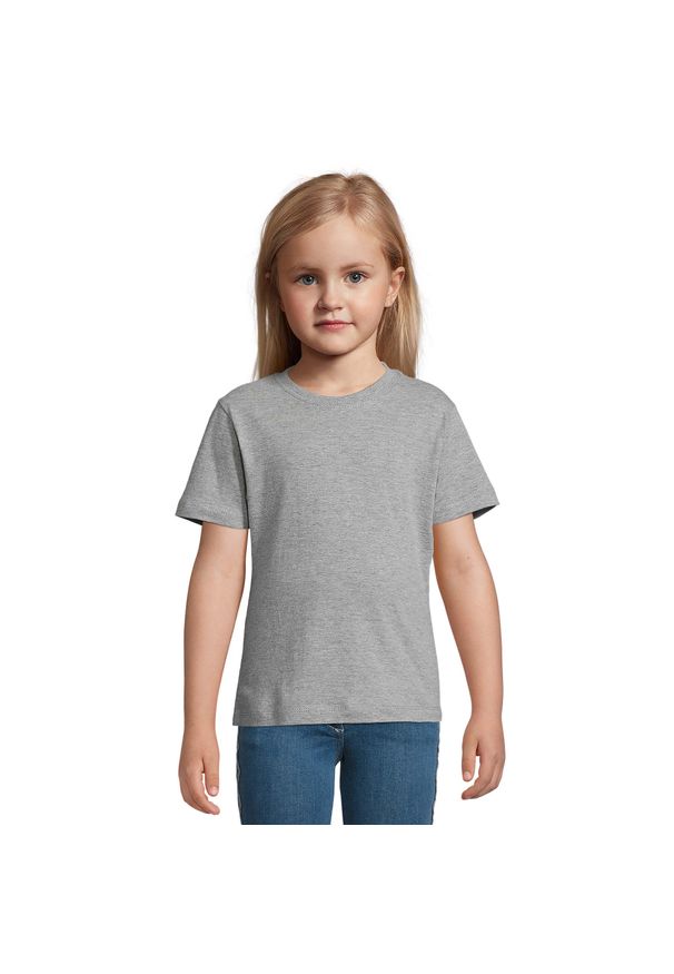 SOL'S - Koszulka Dziecięca Regent 150 Melange. Kolor: szary. Sport: joga i pilates