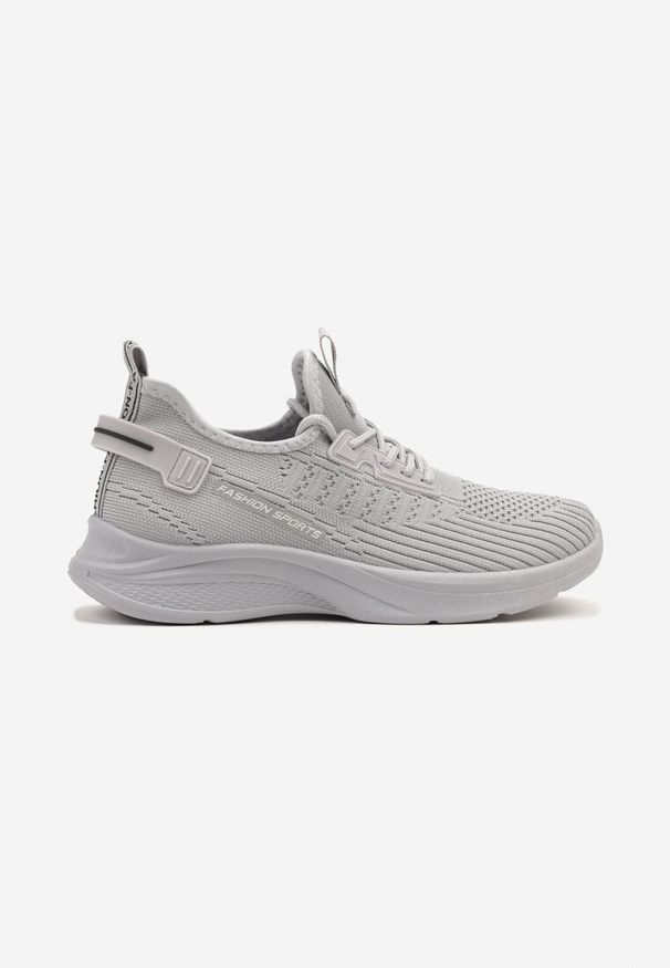 Born2be - Szare Buty Sportowe Sneakersy z Elastyczną Cholewką Ulithiela. Okazja: na co dzień, na spacer. Kolor: szary. Materiał: jeans. Szerokość cholewki: normalna. Sport: turystyka piesza