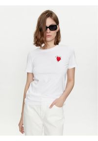 Marella T-Shirt Branca 2413971034 Biały Regular Fit. Kolor: biały. Materiał: bawełna