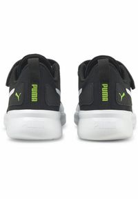 Puma - Dziecięce buty sportowe Flyer Runner V PUMA Green Flash White Black. Zapięcie: rzepy. Kolor: biały, zielony, czarny, wielokolorowy. Materiał: syntetyk, tkanina, materiał. Szerokość cholewki: normalna. Sport: turystyka piesza