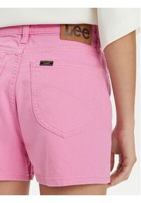 Lee Szorty jeansowe Carol 112350053 Różowy Regular Fit. Kolor: różowy. Materiał: bawełna, lyocell
