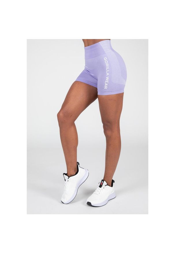 GORILLA WEAR - Selah Bezszwowe Szorty ilac. Kolor: fioletowy. Sport: fitness