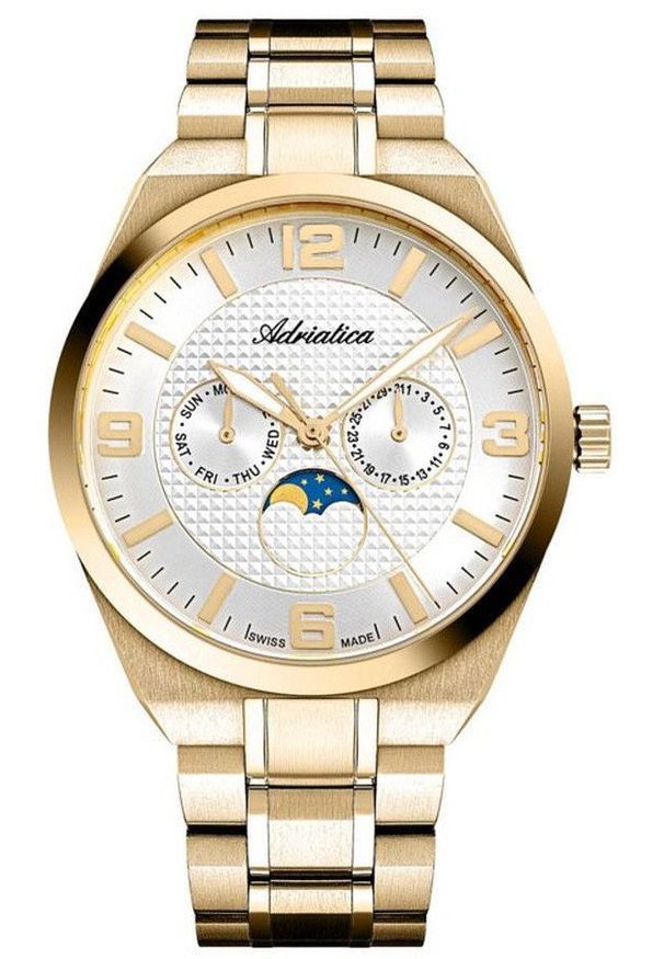Zegarek męski Adriatica A8343.1153QF złoty. Kolor: złoty