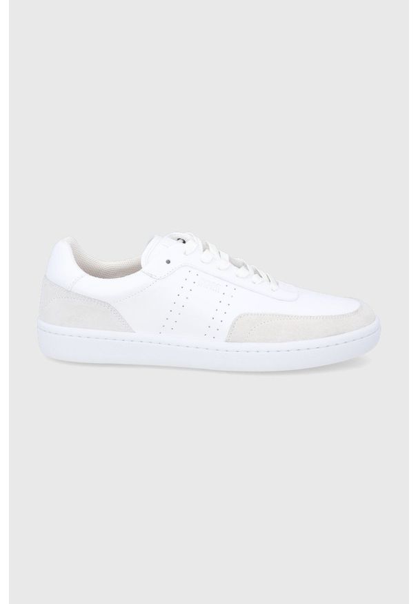 BOSS - Boss - Buty skórzane. Nosek buta: okrągły. Zapięcie: sznurówki. Kolor: biały. Materiał: skóra