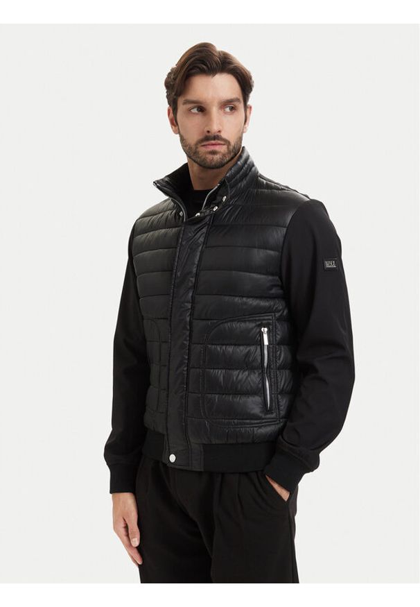 Karl Lagerfeld - KARL LAGERFELD Kurtka przejściowa 505027 563580 Czarny Regular Fit. Typ kołnierza: dekolt w karo. Kolor: czarny. Materiał: syntetyk