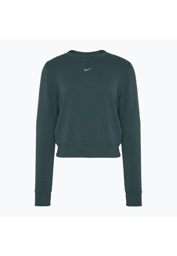 Bluza damska Nike Dri-FIT One Crew Neck French Terry. Kolor: zielony. Technologia: Dri-Fit (Nike)