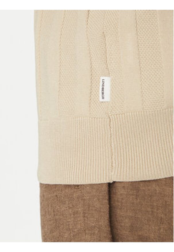 Lindbergh Sweter 30-804064 Beżowy Relaxed Fit. Kolor: beżowy. Materiał: wiskoza, syntetyk