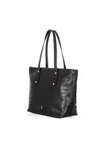 Ochnik - Torebka damska. Kolor: czarny. Wzór: motyw zwierzęcy. Materiał: skórzane. Styl: elegancki. Rodzaj torebki: na ramię #2