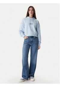 Guess Jeans Bluza W6RQ00 K68I4 Błękitny Relaxed Fit. Kolor: niebieski. Materiał: bawełna #5