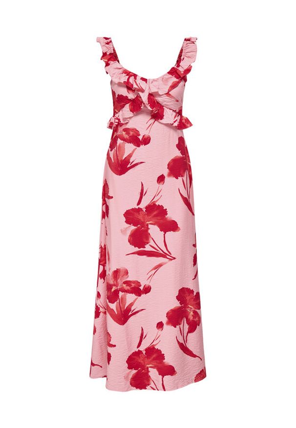 only - ONLY Sukienka letnia Hyaci 15372511 Różowy Regular Fit. Kolor: różowy. Materiał: wiskoza. Sezon: lato