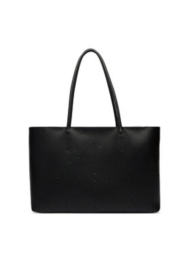Calvin Klein Torebka Emblem Aop Perfor Lthr Tote LV04F3359G Czarny. Kolor: czarny. Materiał: skórzane