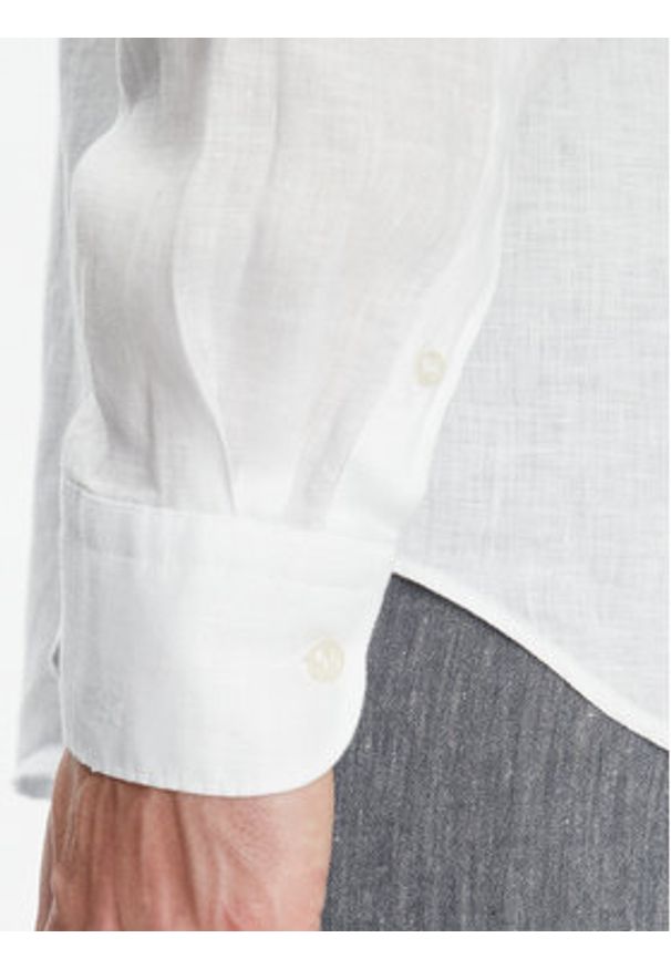 PAUL & SHARK - Paul&Shark Koszula 25413180CF Biały Regular Fit. Kolor: biały. Materiał: len